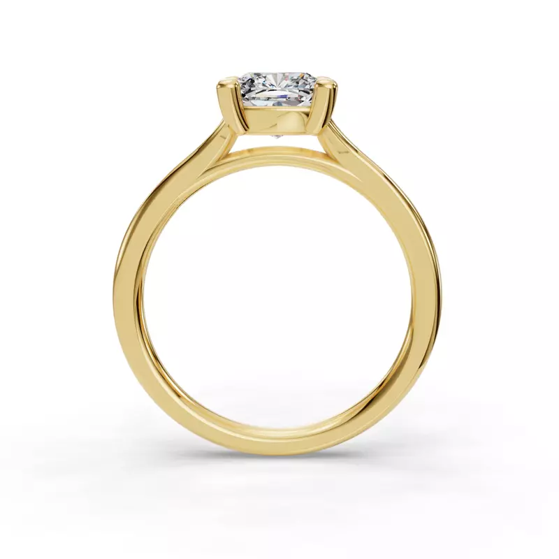 14K Yellow Gold Isabella Split Shank Solitaire Engagement Ring