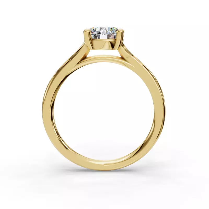 14K Yellow Gold Isabella Split Shank Solitaire Engagement Ring