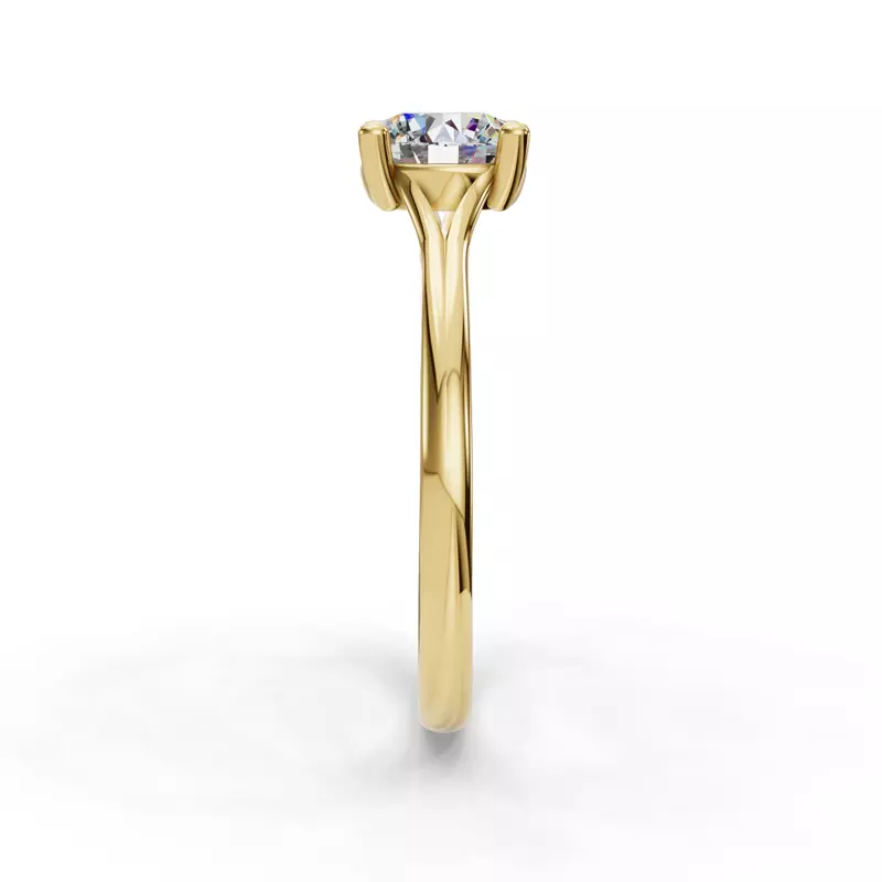 14K Yellow Gold Isabella Split Shank Solitaire Engagement Ring