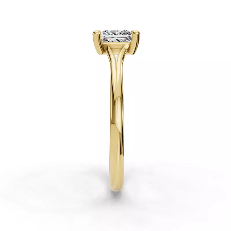 14K Yellow Gold Isabella Split Shank Solitaire Engagement Ring