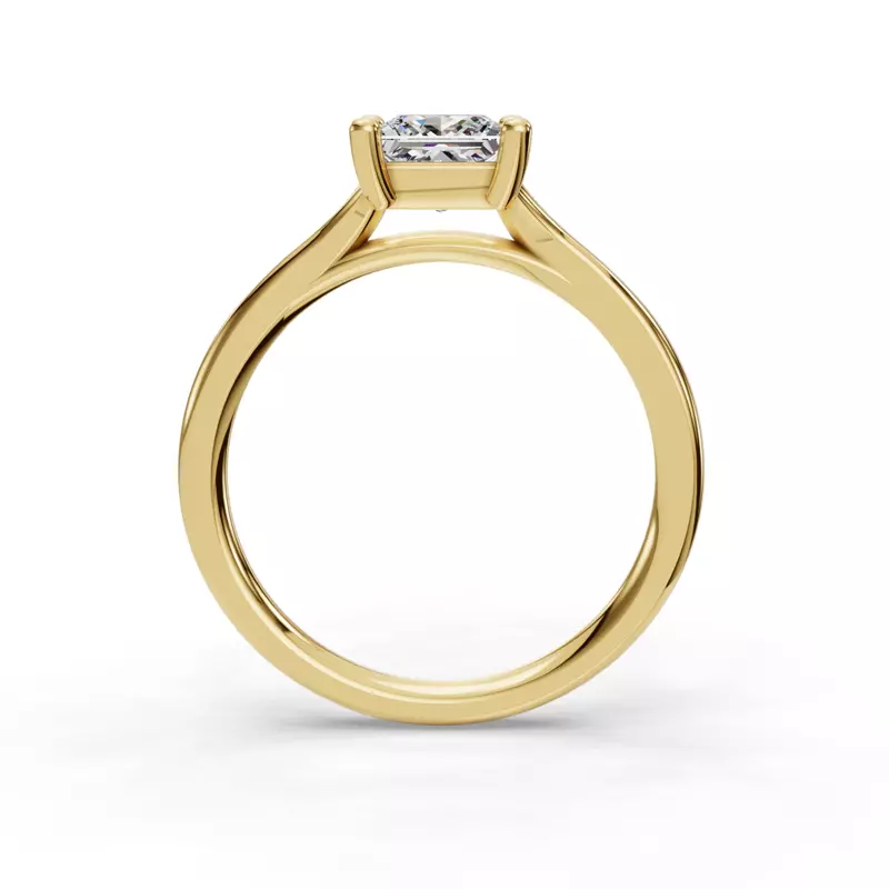 14K Yellow Gold Isabella Split Shank Solitaire Engagement Ring