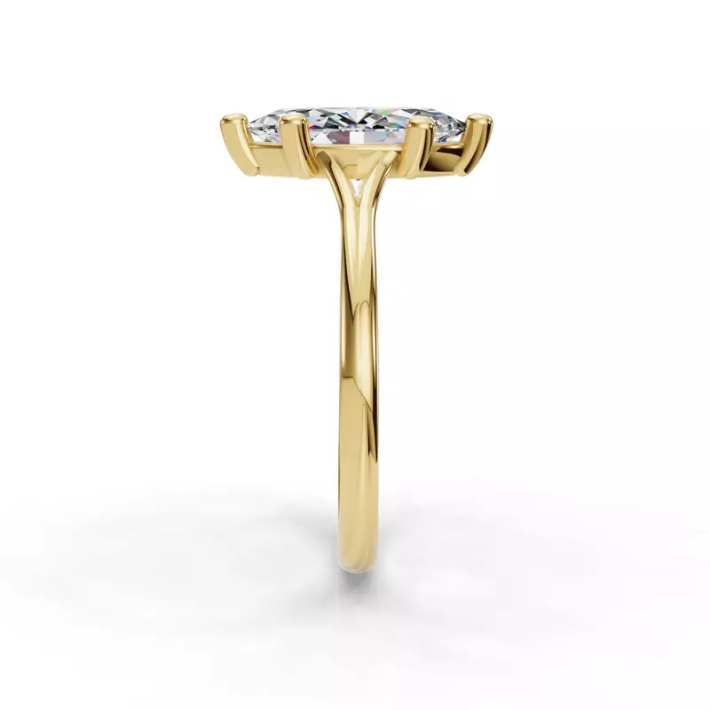14K Yellow Gold Isabella Split Shank Solitaire Engagement Ring