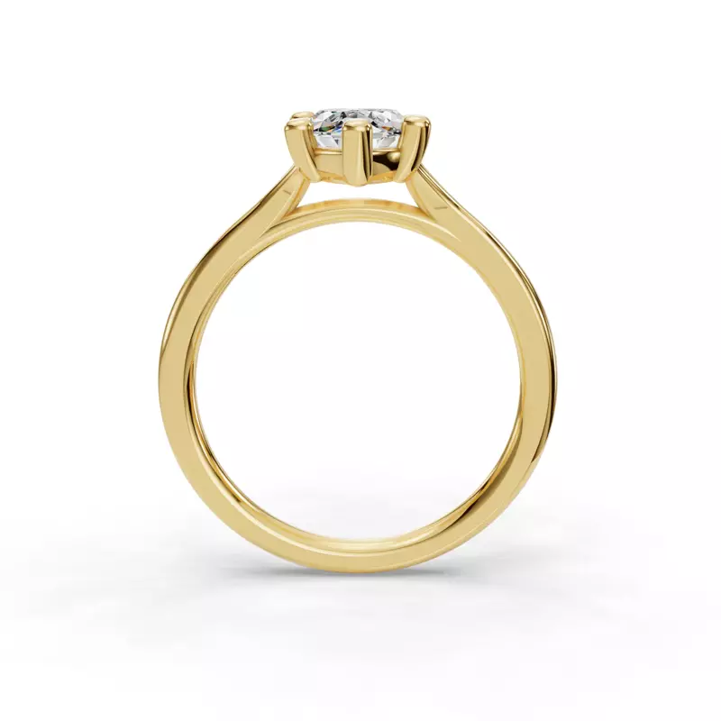 14K Yellow Gold Isabella Split Shank Solitaire Engagement Ring