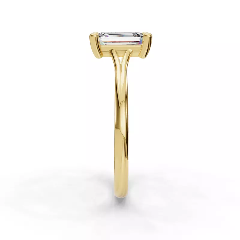 14K Yellow Gold Isabella Split Shank Solitaire Engagement Ring