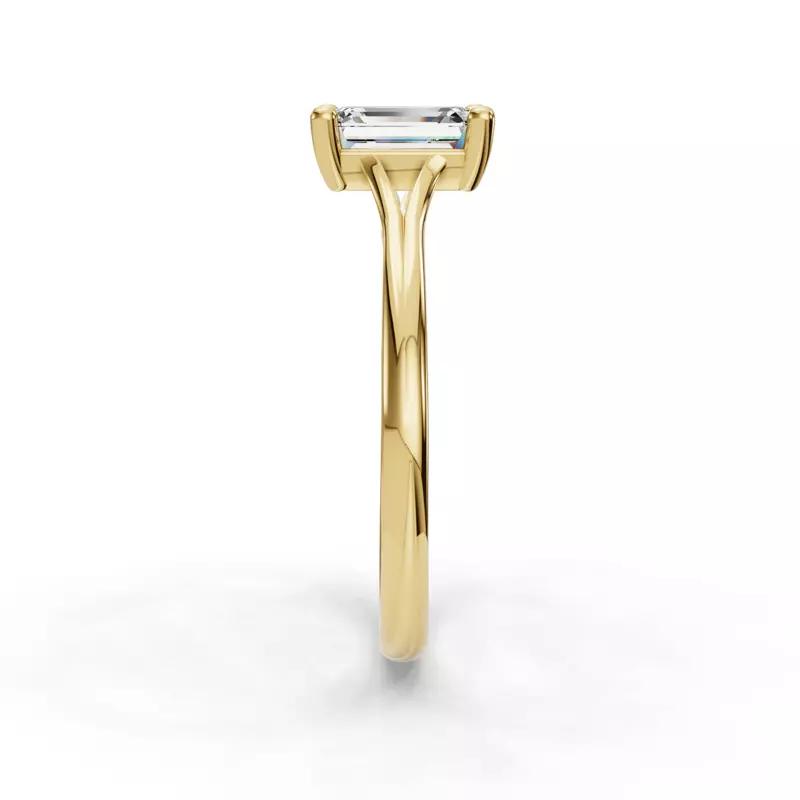 14K Yellow Gold Isabella Split Shank Solitaire Engagement Ring