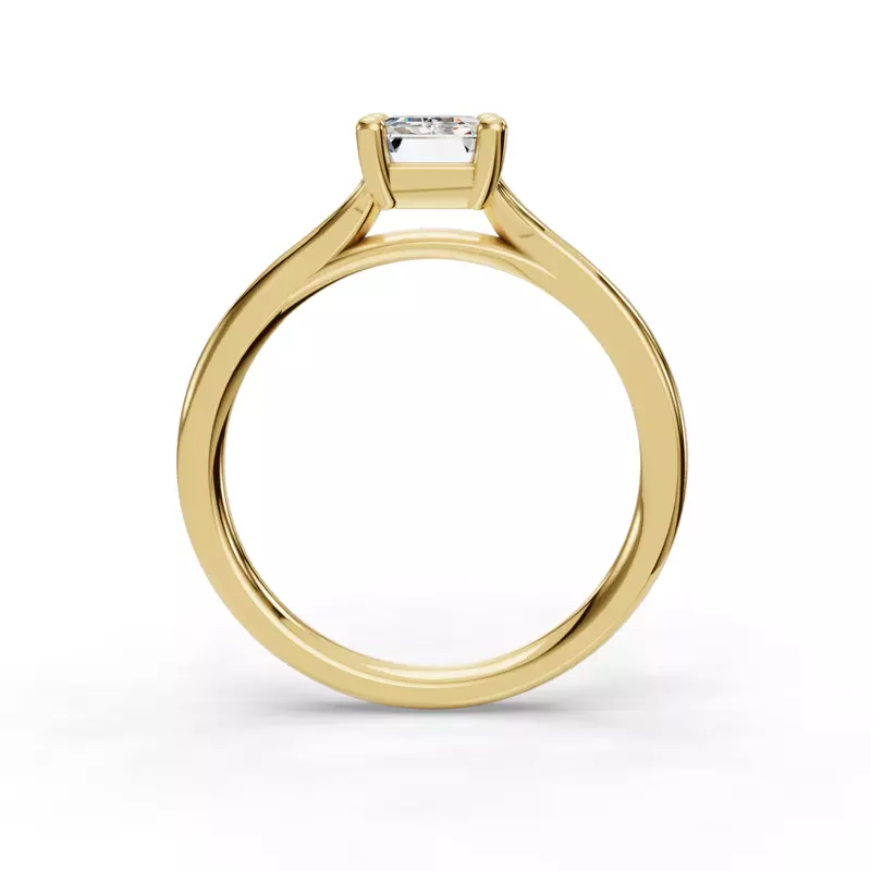 14K Yellow Gold Isabella Split Shank Solitaire Engagement Ring