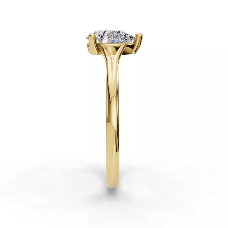 14K Yellow Gold Isabella Split Shank Solitaire Engagement Ring