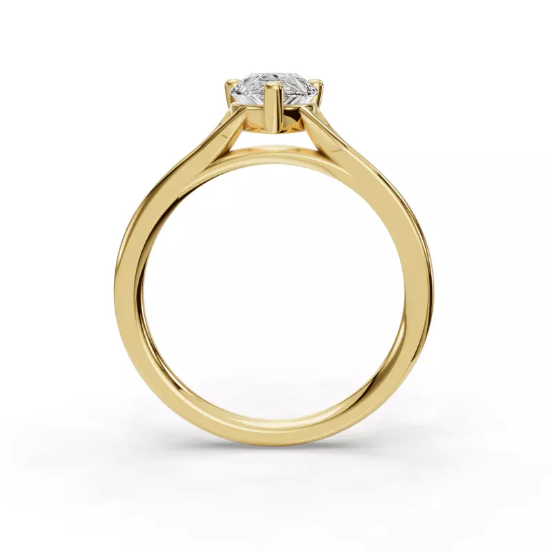 14K Yellow Gold Isabella Split Shank Solitaire Engagement Ring