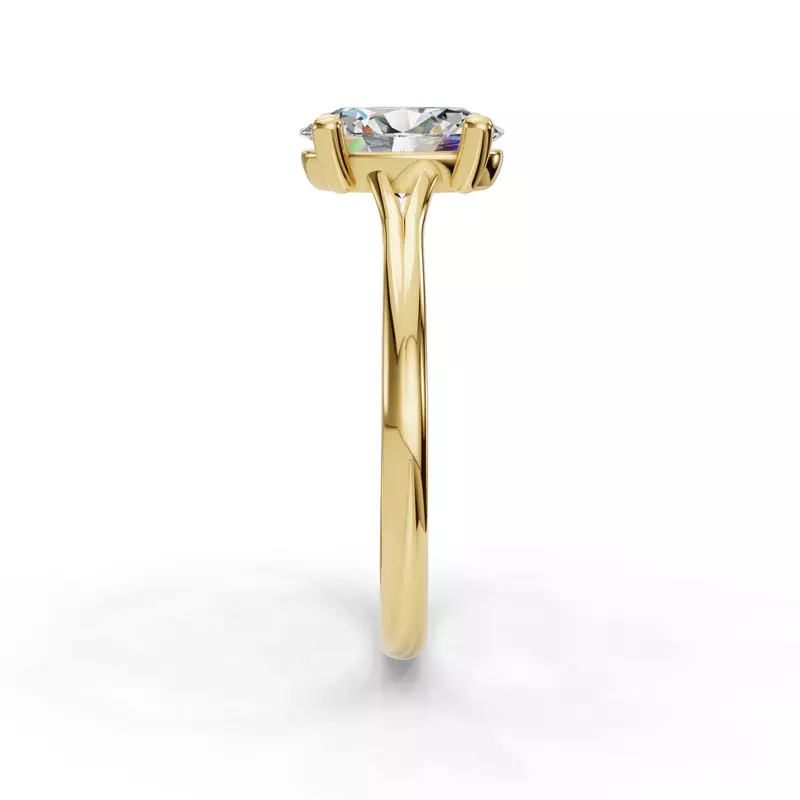 14K Yellow Gold Isabella Split Shank Solitaire Engagement Ring