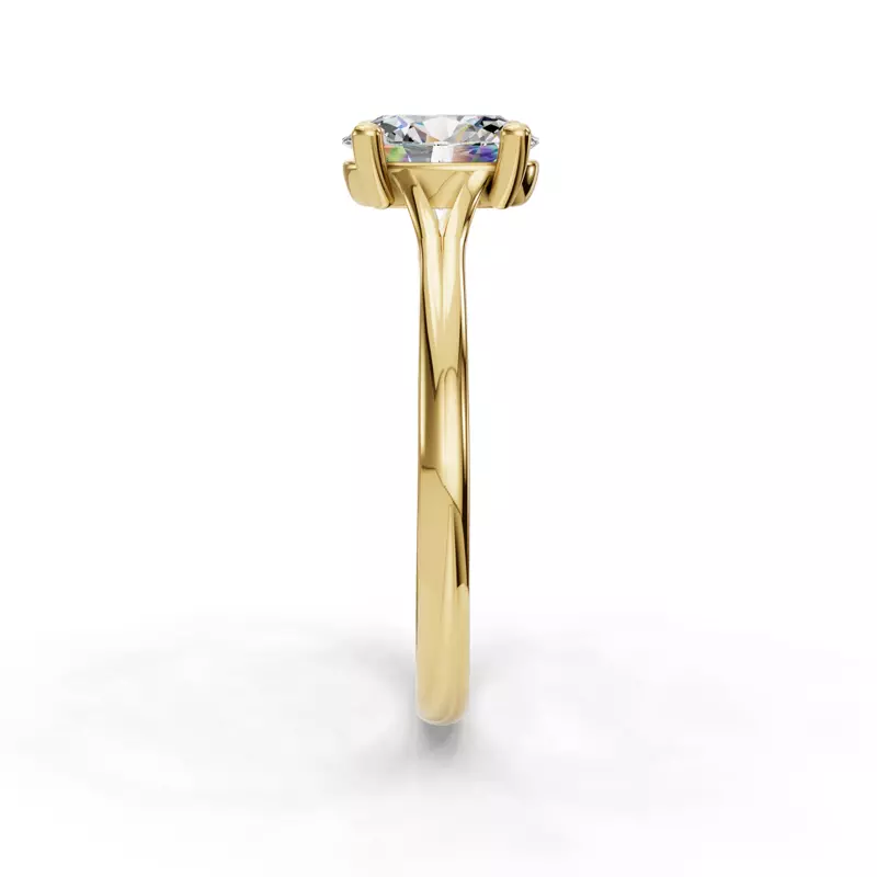 14K Yellow Gold Isabella Split Shank Solitaire Engagement Ring