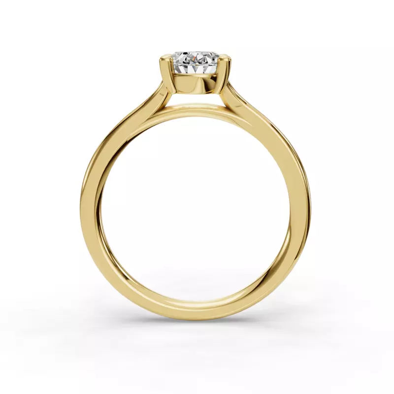 14K Yellow Gold Isabella Split Shank Solitaire Engagement Ring