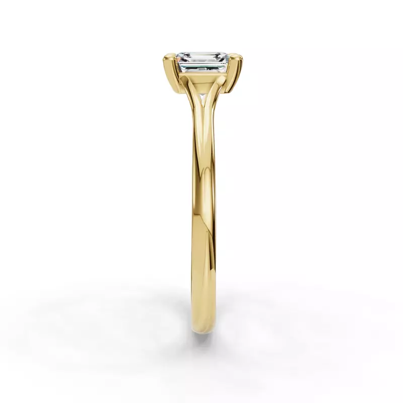 14K Yellow Gold Isabella Split Shank Solitaire Engagement Ring