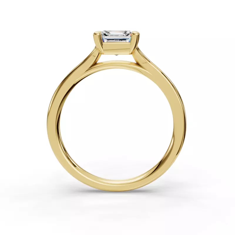 14K Yellow Gold Isabella Split Shank Solitaire Engagement Ring