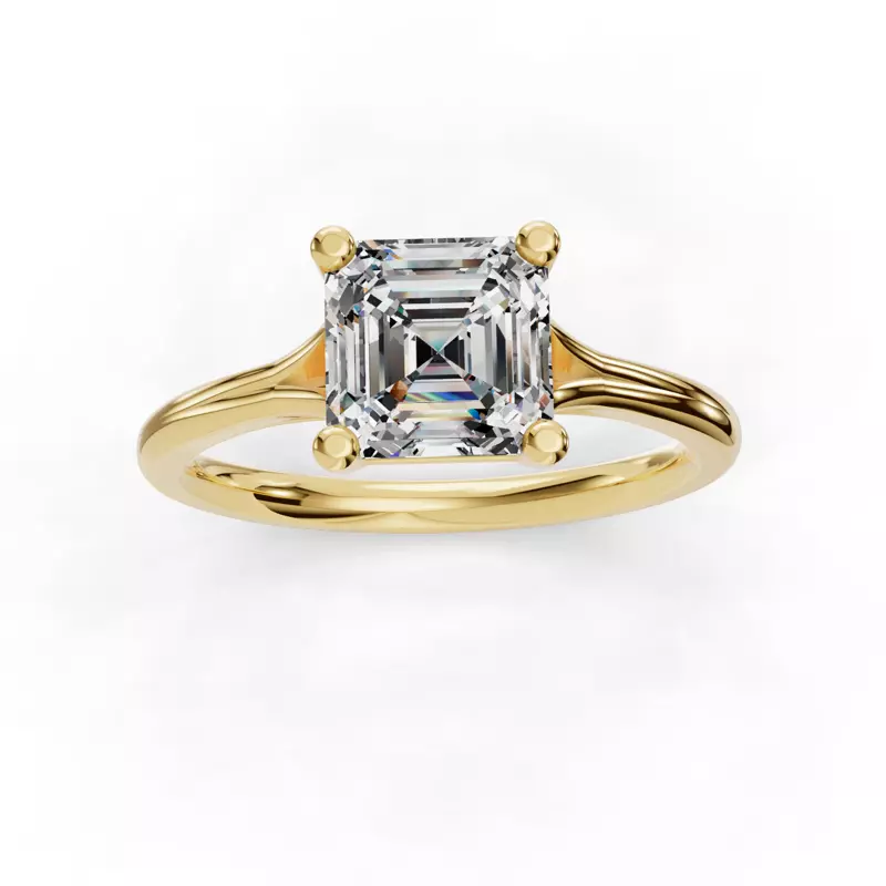 14K Yellow Gold Isabella Split Shank Solitaire Engagement Ring