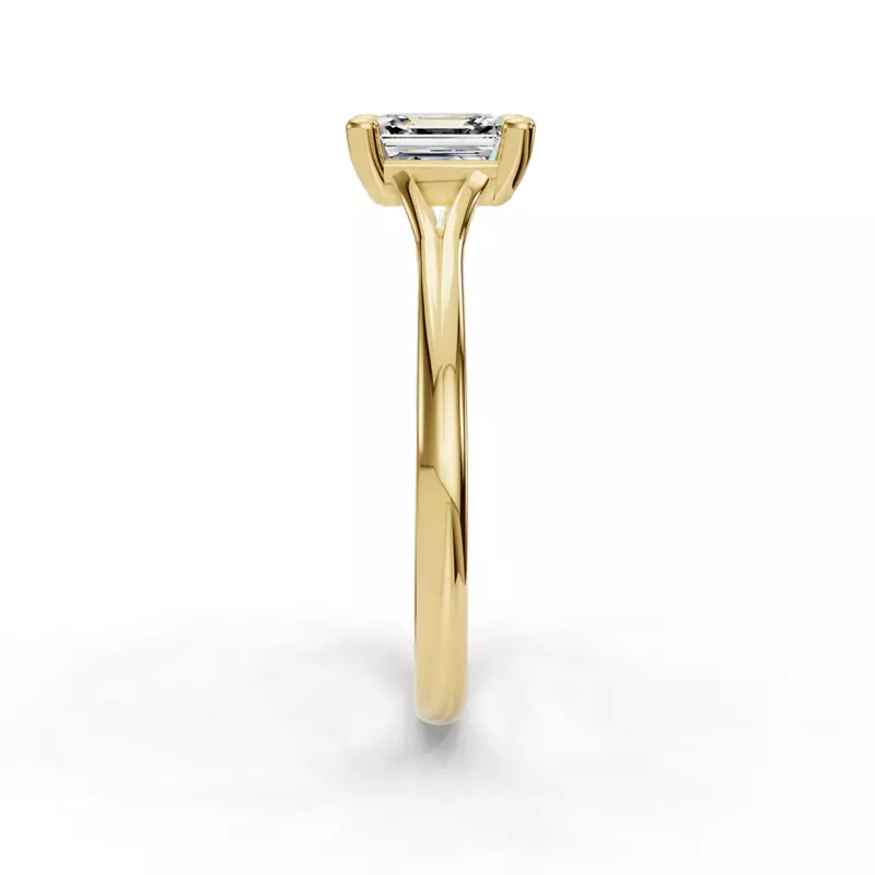 14K Yellow Gold Isabella Split Shank Solitaire Engagement Ring