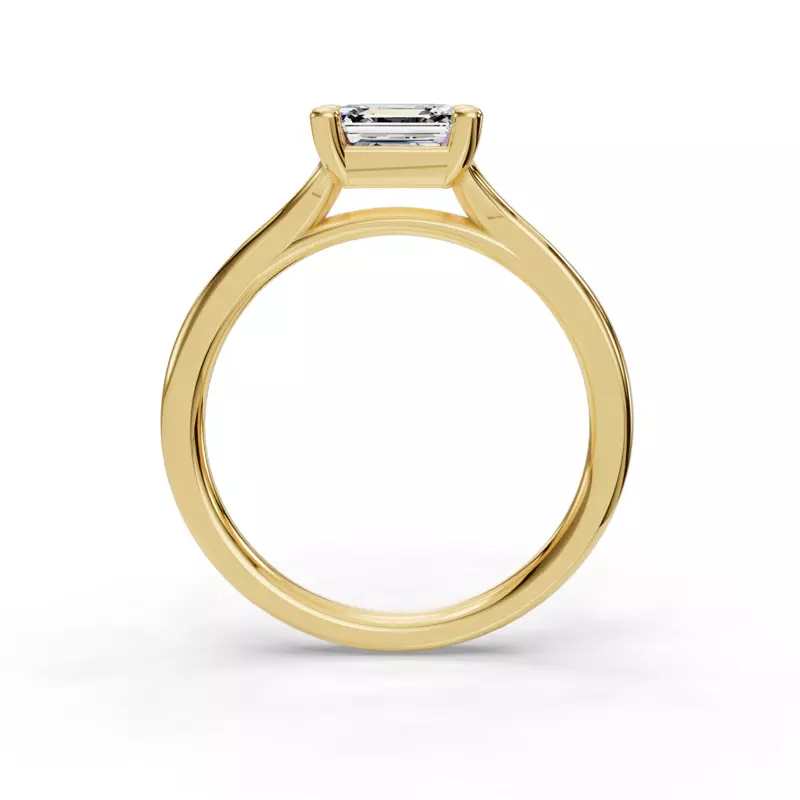 14K Yellow Gold Isabella Split Shank Solitaire Engagement Ring