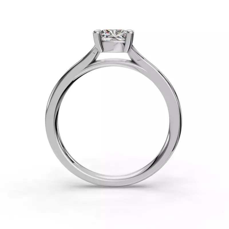 18K White Gold Isabella Split Shank Solitaire Engagement Ring