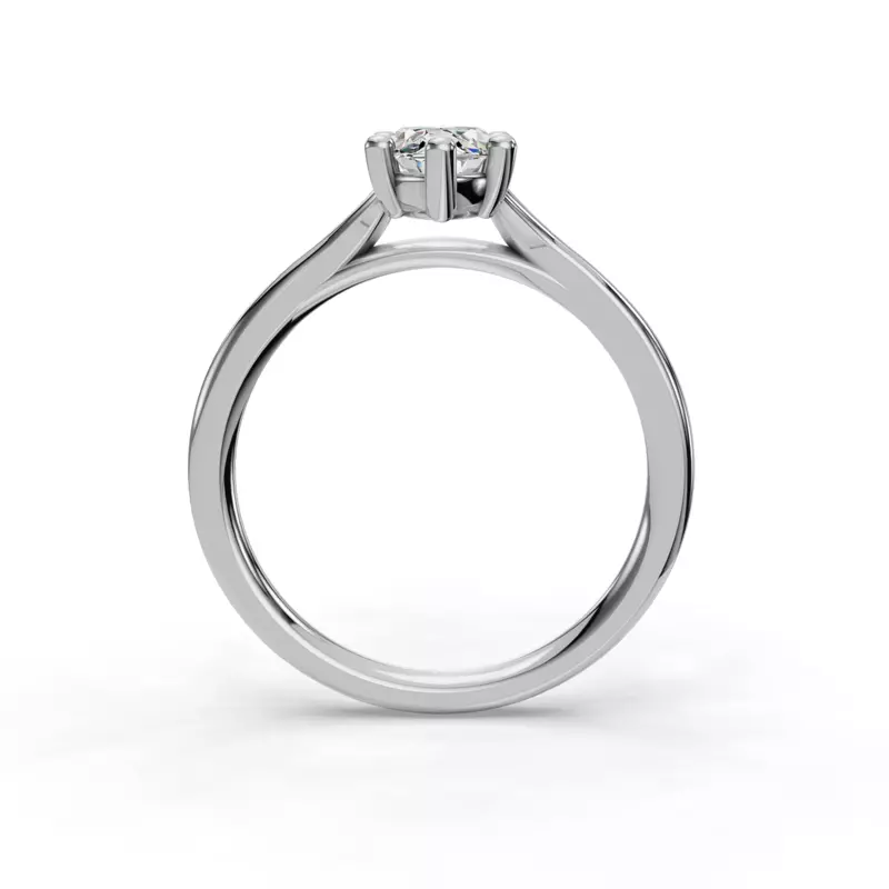 18K White Gold Isabella Split Shank Solitaire Engagement Ring