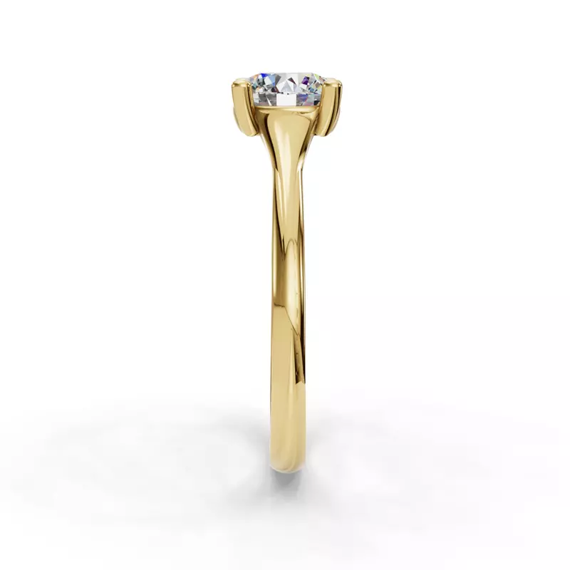 18K Yellow Gold Isabella Split Shank Solitaire Engagement Ring
