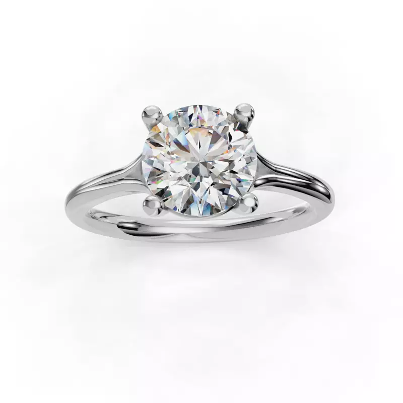 Platinum Isabella Split Shank Solitaire Engagement Ring