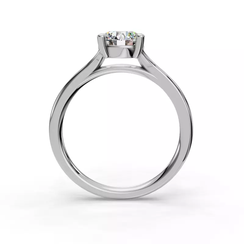 Platinum Isabella Split Shank Solitaire Engagement Ring