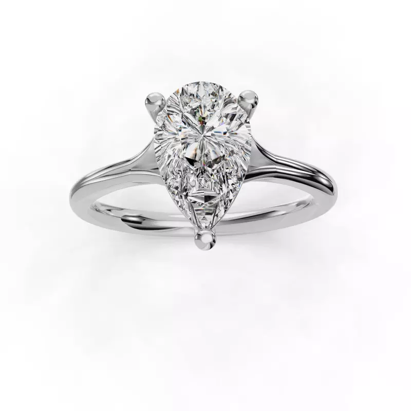 Platinum Isabella Split Shank Solitaire Engagement Ring