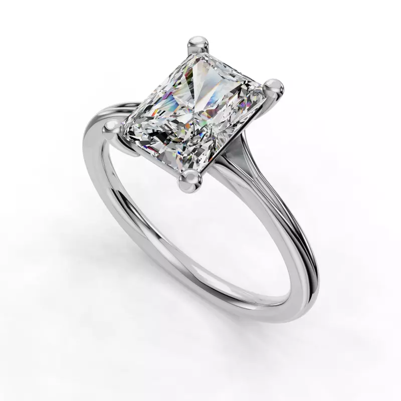 Platinum Isabella Split Shank Solitaire Engagement Ring