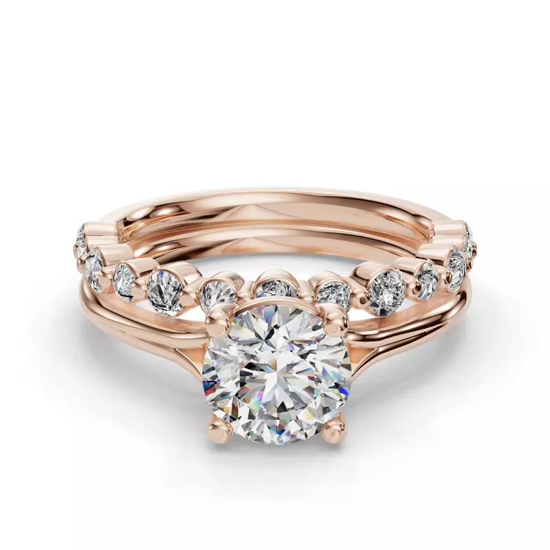 14K Rose Gold Isabella Pave Band
