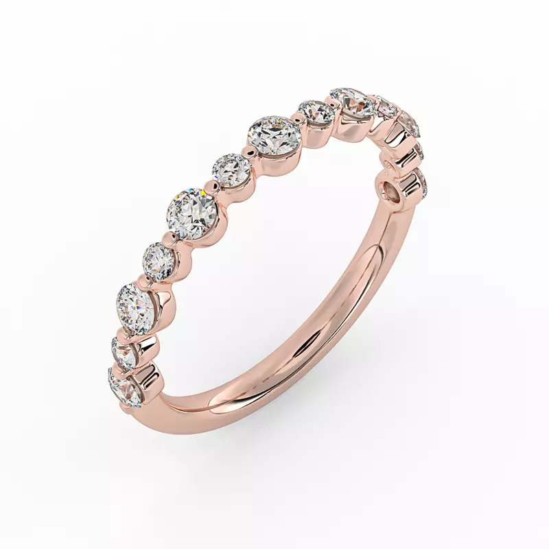 14K Rose Gold Isabella Pave Band