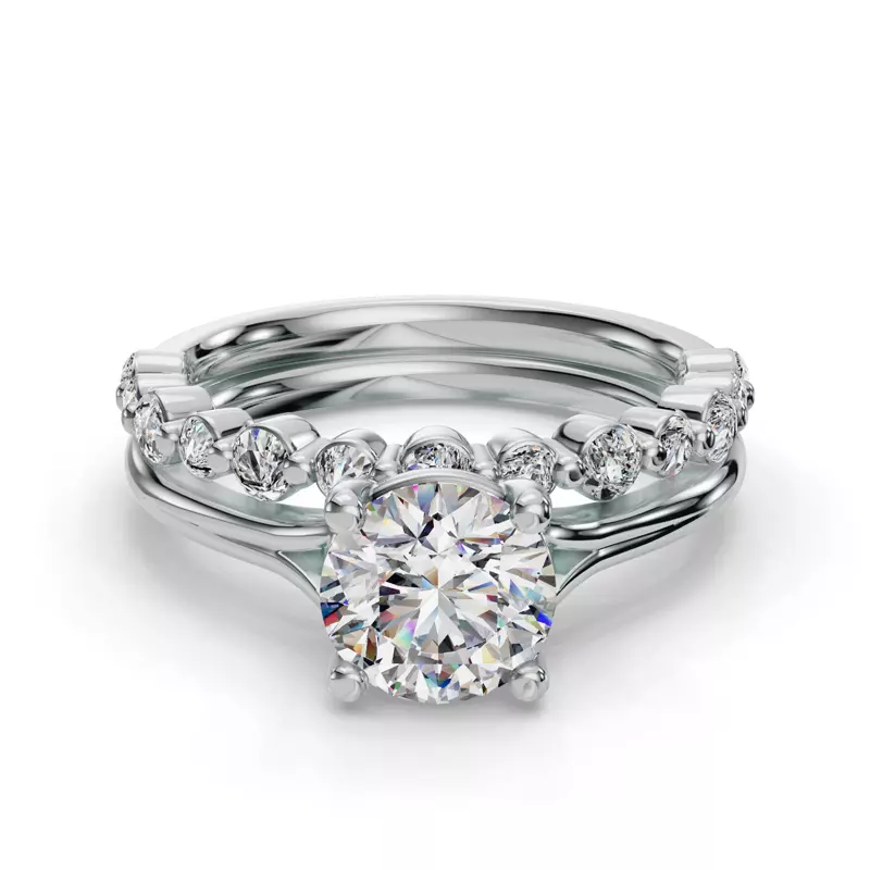 14K White Gold Isabella Pave Band