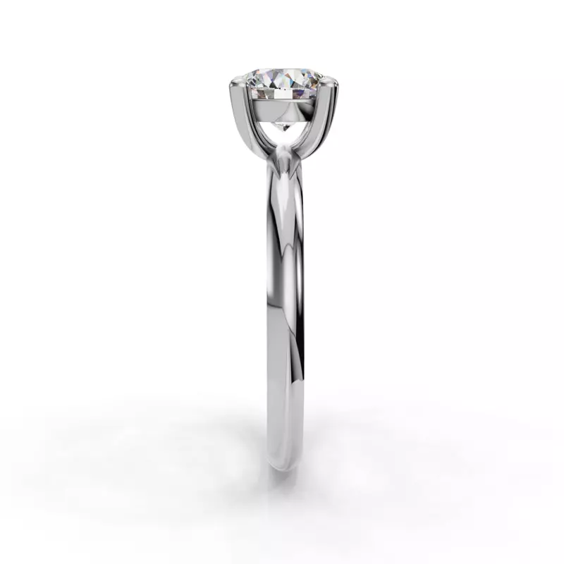 14K White Gold Bella Solitaire Engagement Ring (1.8mm)