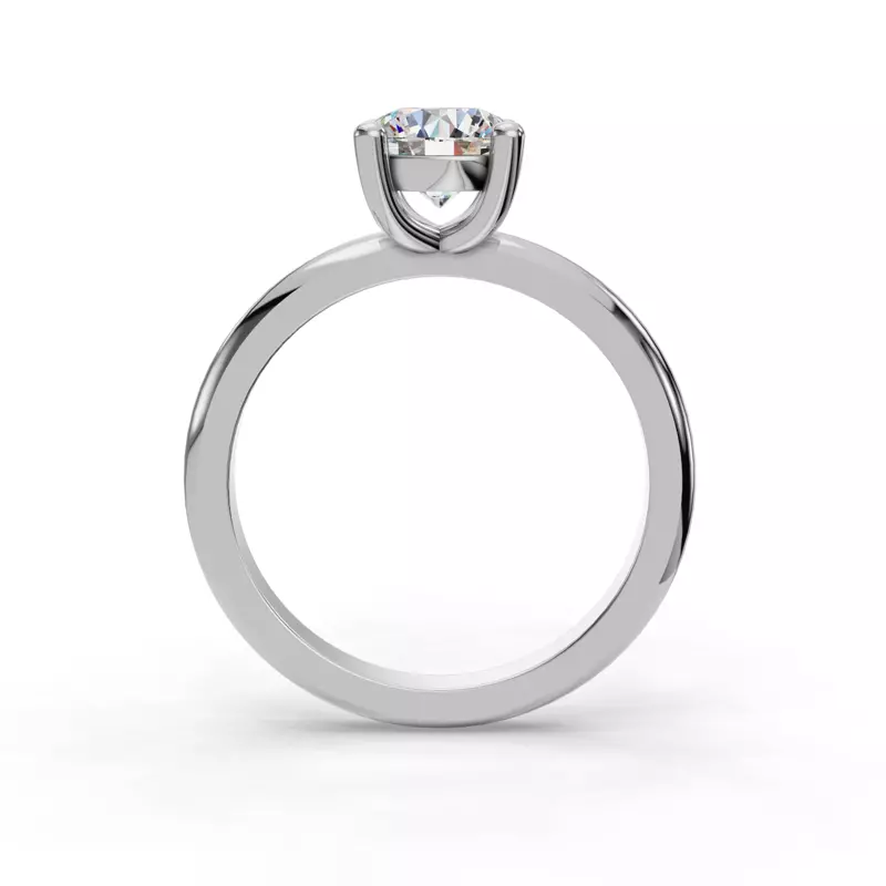 14K White Gold Bella Solitaire Engagement Ring (1.8mm)