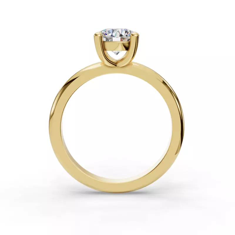 14K Yellow Gold Bella Solitaire Engagement Ring (1.8mm)