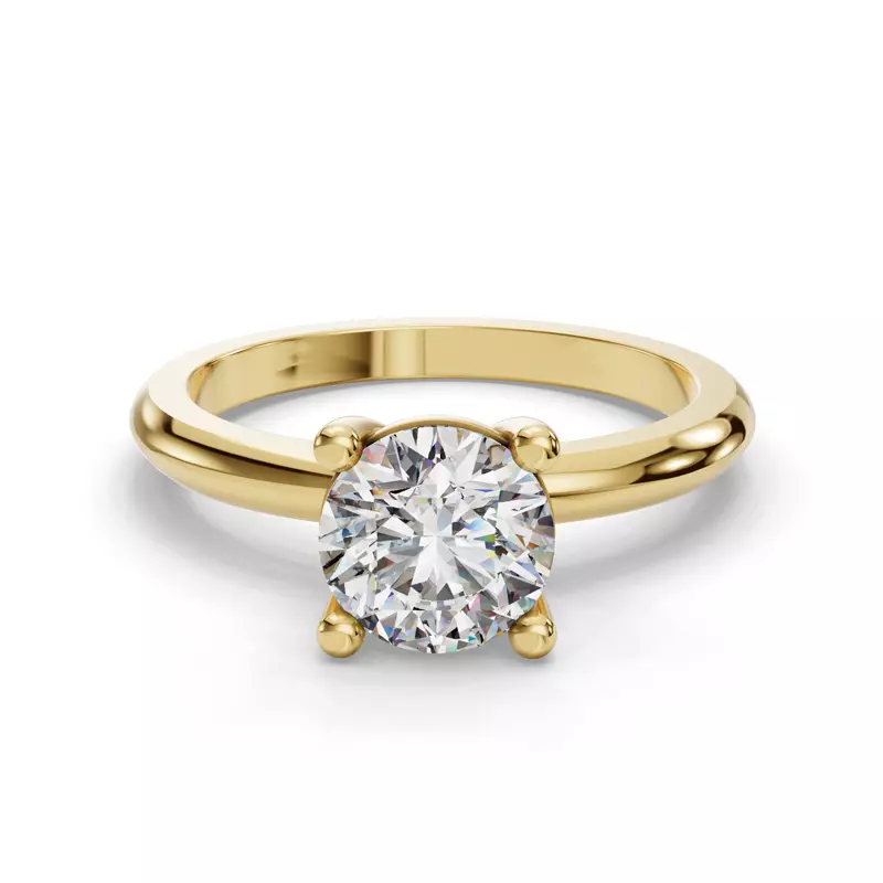 14K Yellow Gold Bella Solitaire Engagement Ring (1.8mm)