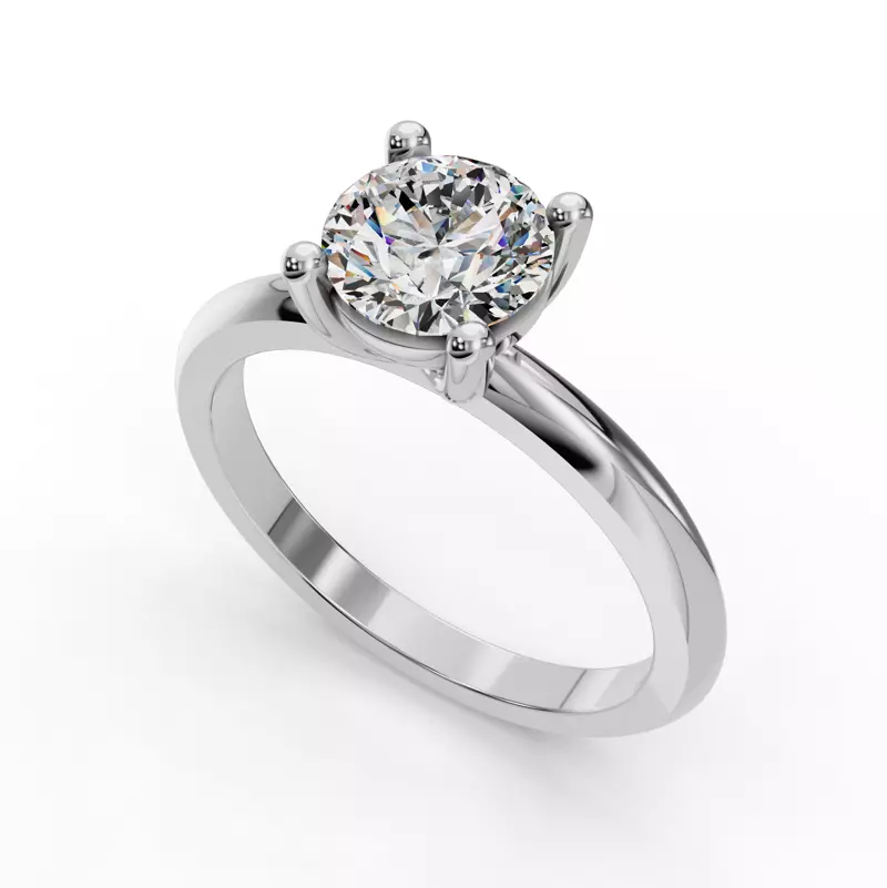 Platinum Bella Solitaire Engagement Ring (1.8mm)