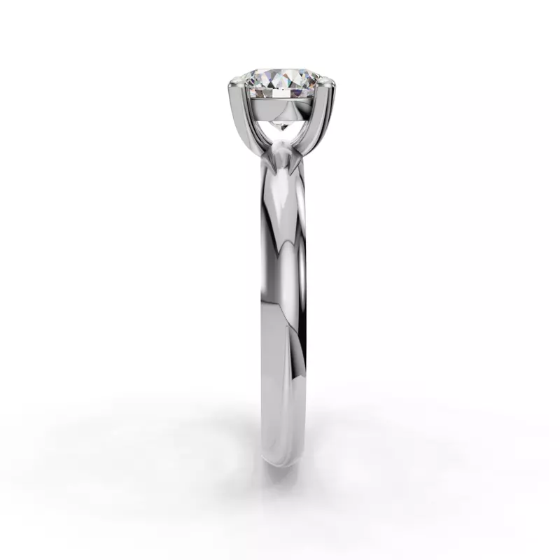 14K White Gold Bella Solitaire Engagement Ring (2.2mm)