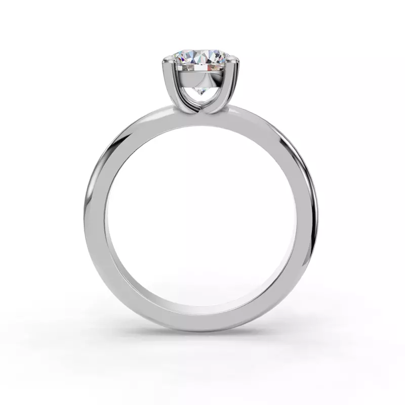 14K White Gold Bella Solitaire Engagement Ring (2.2mm)