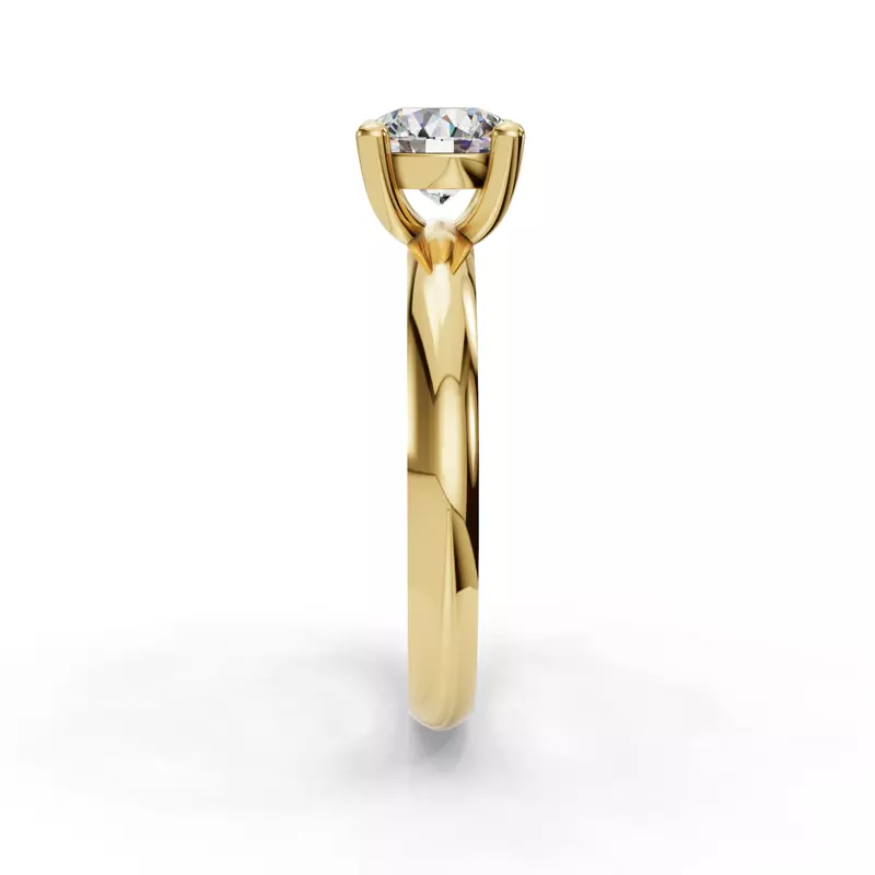 14K Yellow Gold Bella Solitaire Engagement Ring (2.2mm)