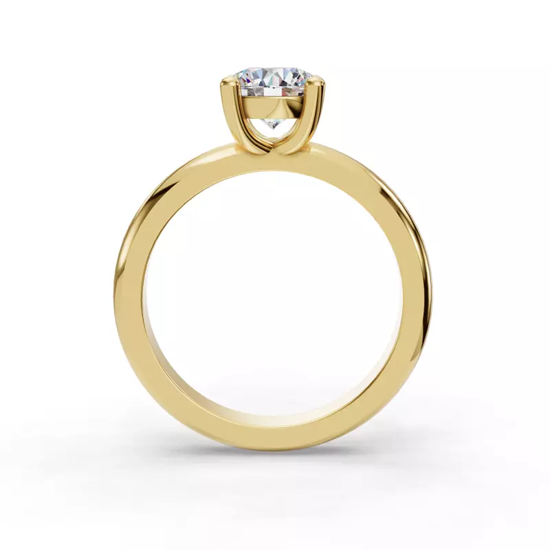 14K Yellow Gold Bella Solitaire Engagement Ring (2.2mm)