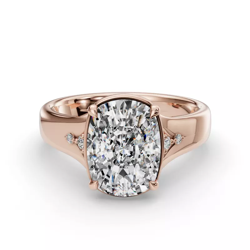 14K Rose Gold Enchanted Bezel Engagement Ring
