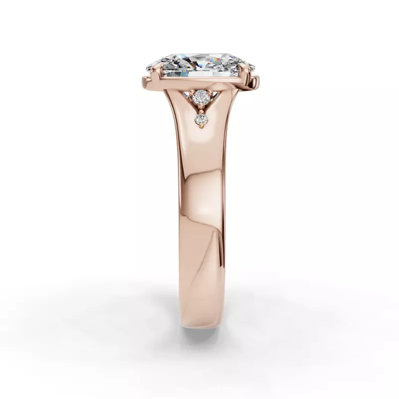 14K Rose Gold Enchanted Bezel Engagement Ring