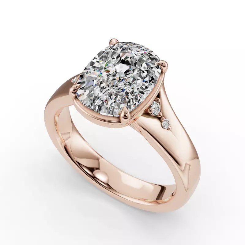 14K Rose Gold Enchanted Bezel Engagement Ring
