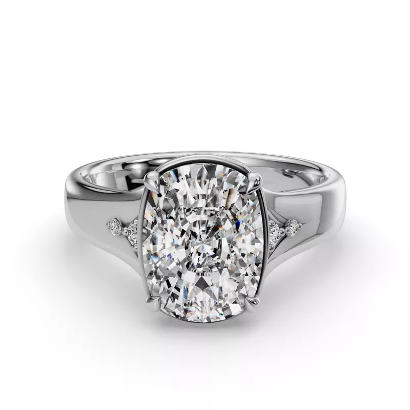 Platinum Enchanted Bezel Engagement Ring