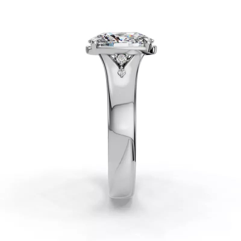 Platinum Enchanted Bezel Engagement Ring