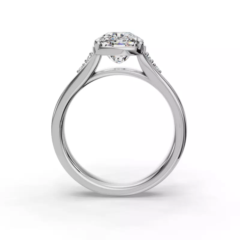 Platinum Enchanted Bezel Engagement Ring