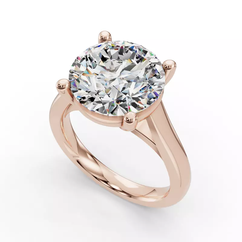 14K Rose Gold Summer Solitaire Engagement Ring (2.5mm)
