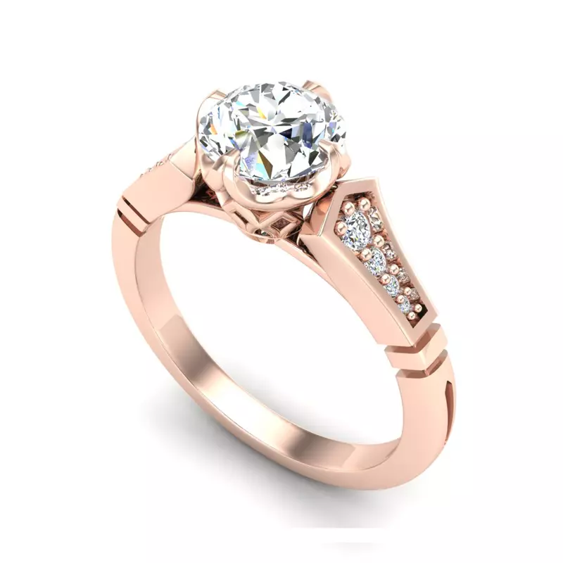 14K Rose Gold Alina Engagement Ring