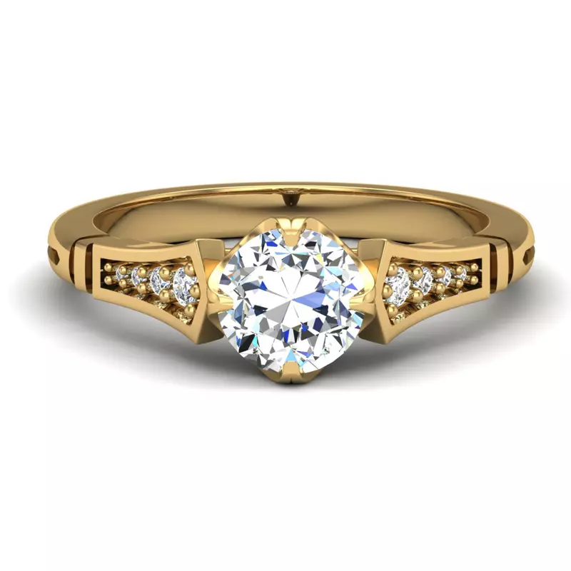 18K Yellow Gold Alina Engagement Ring