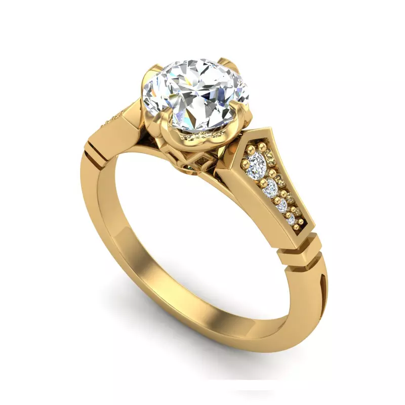 18K Yellow Gold Alina Engagement Ring