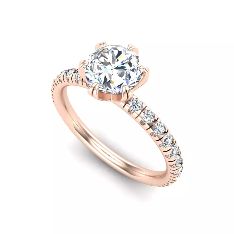 14K Rose Gold Bailey Engagement Ring